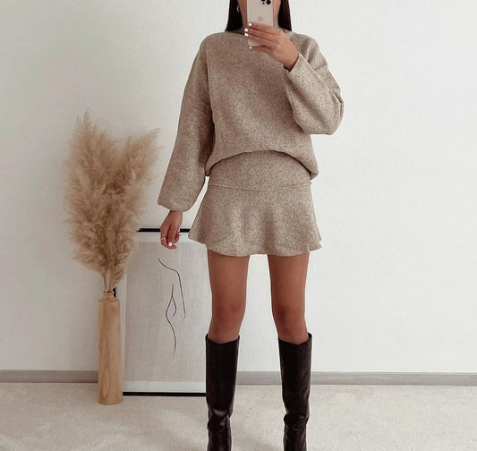 Vintage Casual Two-Piece Set